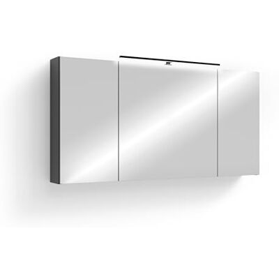byLIVING Spiegelschrank Spree, Korpus matt anthrazit Spiegeltüren Hängeschrank, Soft-Close-Funktion, inkl. LED-Beleuchtung, Badschrank mit Stecker- und Schalterdose, B 120, H 60, T 20 cm byLIVING Spiegelschrank Spree, Korpus matt anthrazit Spiegeltüren Hängeschrank, Soft-Close-Funktion, inkl. LED-Beleuchtung, Badschrank mit Stecker- und Schalterdose, B 120, H 60, T 20 cm