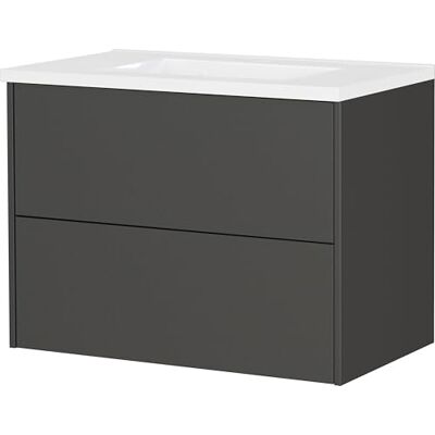 GERMANIA DIE MÖBELMACHER Germania Waschtisch inkl. Becken 9079-547 GW-BODERA, in grifflosem Design mit Push-to-Open Technik, in Graphit, 81 x 61 x 46 cm (BxHxT) GERMANIA DIE MÖBELMACHER Germania Waschtisch inkl. Becken 9079-547 GW-BODERA, in grifflosem Design mit Push-to-Open Technik, in Graphit, 81 x 61 x 46 cm (BxHxT)
