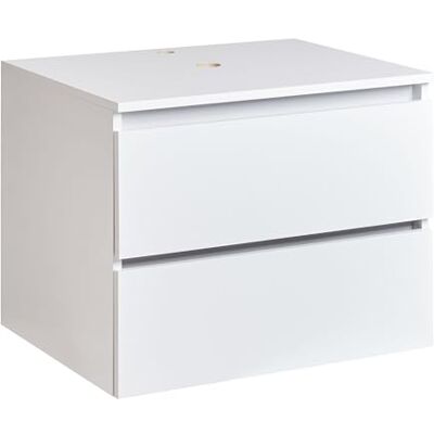 Beliani Hänge Waschbeckenunterschrank weiß 60x47 cm mit Schubladen modern Serra Beliani Hänge Waschbeckenunterschrank weiß 60x47 cm mit Schubladen modern Serra
