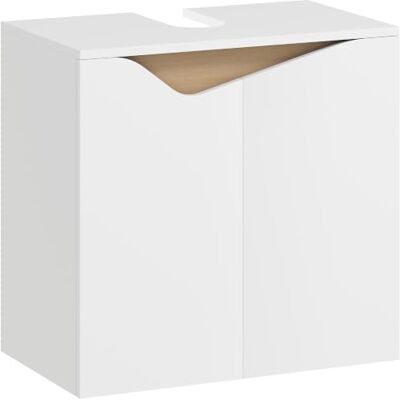 HOMCOM Waschbeckenunterschrank mit Soft-Close-Türen 60 x 35 x 57,9 cm Weiß Badezimmer Unterschrank, Waschtischunterschrank, Badezimmerschrank HOMCOM Waschbeckenunterschrank mit Soft-Close-Türen 60 x 35 x 57,9 cm Weiß Badezimmer Unterschrank, Waschtischunterschrank, Badezimmerschrank