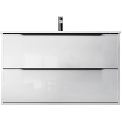 AM.PM Waschbeckenunterschrank Hängend mit Waschbecken, Badmöbel Set für Badezimmer & Gäste-WC, Waschtischunterschrank mit 2 Soft-Close-Schubladen, Flash, 100 cm, 2 Schubladen, Weiß glänzend AM.PM Waschbeckenunterschrank Hängend mit Waschbecken, Badmöbel Set für Badezimmer & Gäste-WC, Waschtischunterschrank mit 2 Soft-Close-Schubladen, Flash, 100 cm, 2 Schubladen, Weiß glänzend