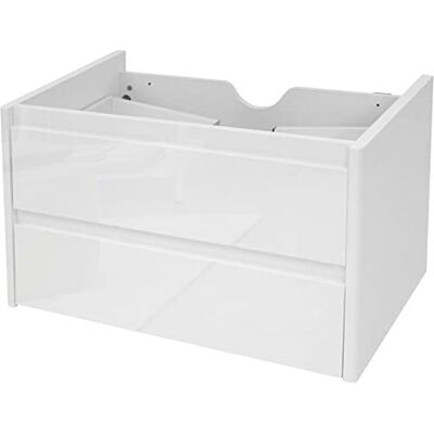 Mendler Waschbeckenunterschrank HWC-B19, Hochglanz 50x80cm weiß Waschtischunterschrank, Waschtisch, Badezimmer, Soft-Close Mendler Waschbeckenunterschrank HWC-B19, Hochglanz 50x80cm weiß Waschtischunterschrank, Waschtisch, Badezimmer, Soft-Close