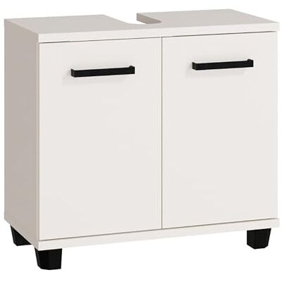 Forte VERIS Waschbeckenunterschrank 70, moderner Badschrank, 2-türig, Kontrastgriffe und -Füße, Holzwerkstoff, Kaschmir Beige, 68,6 cm breit x 62 cm hoch x 34,8 cm tief Forte VERIS Waschbeckenunterschrank 70, moderner Badschrank, 2-türig, Kontrastgriffe und -Füße, Holzwerkstoff, Kaschmir Beige, 68,6 cm breit x 62 cm hoch x 34,8 cm tief