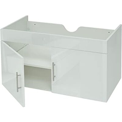 Mendler Waschbeckenunterschrank HWC-D16 Hochglanz 90cm weiß Waschtischunterschrank, Waschtisch, Unterschrank, Badmöbel Mendler Waschbeckenunterschrank HWC-D16 Hochglanz 90cm weiß Waschtischunterschrank, Waschtisch, Unterschrank, Badmöbel