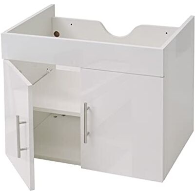 Mendler Waschbeckenunterschrank HWC-D16 FSC® Hochglanz 60cm weiß Waschtischunterschrank, Waschtisch, Unterschrank, Badmöbel Mendler Waschbeckenunterschrank HWC-D16 FSC® Hochglanz 60cm weiß Waschtischunterschrank, Waschtisch, Unterschrank, Badmöbel