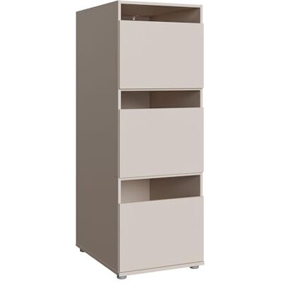 Forte WASHCAB 50, moderner Badezimmerschrank zur Aufbewahrung von Putz- und Waschutensilien, 3-türig, Badezimmer, Holzwerkstoff, Kaschmir Beige, 50 cm breit x 143,3 cm hoch x 67,5 cm tief Forte WASHCAB 50, moderner Badezimmerschrank zur Aufbewahrung von Putz- und Waschutensilien, 3-türig, Badezimmer, Holzwerkstoff, Kaschmir Beige, 50 cm breit x 143,3 cm hoch x 67,5 cm tief