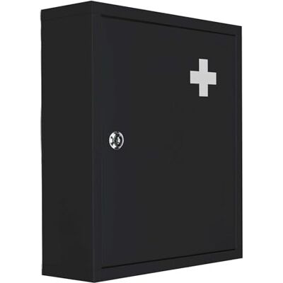 Bubble Store Medizinschrank aus Stahl abschließbar, 31.5 x 10 x 36 cm, schwarz Medikamentenschrank, Apothekerschrank, Hausapotheke Erste Hilfe Schrank, mit zwei Schlüsseln Bubble Store Medizinschrank aus Stahl abschließbar, 31.5 x 10 x 36 cm, schwarz Medikamentenschrank, Apothekerschrank, Hausapotheke Erste Hilfe Schrank, mit zwei Schlüsseln