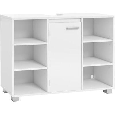 VASAGLE Waschbeckenunterschrank mit verstellbaren Ablagen und Füßen Unterschrank, Badezimmerschrank, Badschrank, 30 x 90 x 60 cm, wolkenweiß BBK507W01 VASAGLE Waschbeckenunterschrank mit verstellbaren Ablagen und Füßen Unterschrank, Badezimmerschrank, Badschrank, 30 x 90 x 60 cm, wolkenweiß BBK507W01