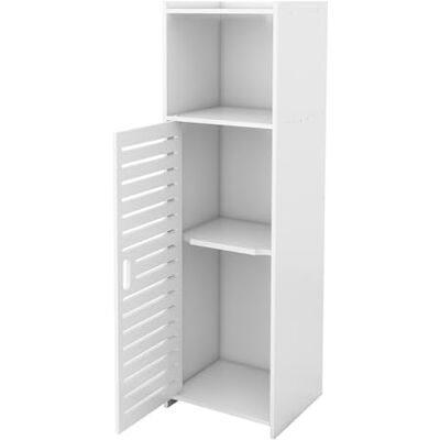 LANTUS Kleiner Badezimmerschrank, schmaler, seitlicher Badezimmerschrank 25 * 22 * 80 cm Weiß LANTUS Kleiner Badezimmerschrank, schmaler, seitlicher Badezimmerschrank 25 * 22 * 80 cm Weiß