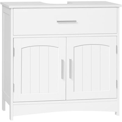EUGAD Waschbeckenunterschrank, Badezimmerschrank mit Schubladen, 2 Fächer hinter Tür, verstellbare Ablage, Badezimmer Unterschrank, Waschtischunterschrank weiß, 60x60x30 cm EUGAD Waschbeckenunterschrank, Badezimmerschrank mit Schubladen, 2 Fächer hinter Tür, verstellbare Ablage, Badezimmer Unterschrank, Waschtischunterschrank weiß, 60x60x30 cm
