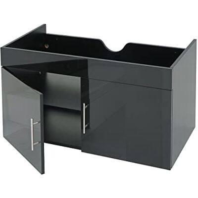 Mendler Waschbeckenunterschrank HWC-D16 Hochglanz 90cm schwarz Waschtischunterschrank, Waschtisch, Unterschrank, Badmöbel Mendler Waschbeckenunterschrank HWC-D16 Hochglanz 90cm schwarz Waschtischunterschrank, Waschtisch, Unterschrank, Badmöbel