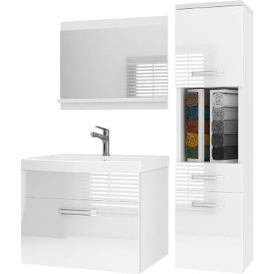 B BELINI GROUP Belini PRIM3 Waschbeckenunterschrank Badschrank 90cm Weiß Matt Badmöbel-Set in Weiß Matt, wandhängende Montage, Soft-Close-Mechanismus, FSC-Holzwerkstoff, inkl. Waschbecken & Spiegel B BELINI GROUP Belini PRIM3 Waschbeckenunterschrank Badschrank 90cm Weiß Matt Badmöbel-Set in Weiß Matt, wandhängende Montage, Soft-Close-Mechanismus, FSC-Holzwerkstoff, inkl. Waschbecken & Spiegel