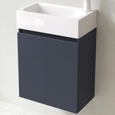 Mai & Mai Waschtisch mit Unterschrank 46x26x63cm Anthrazit Matt Badmöbelset für Gäste WC, Badezimmermöbel Pisa02 Mai & Mai Waschtisch mit Unterschrank 46x26x63cm Anthrazit Matt Badmöbelset für Gäste WC, Badezimmermöbel Pisa02