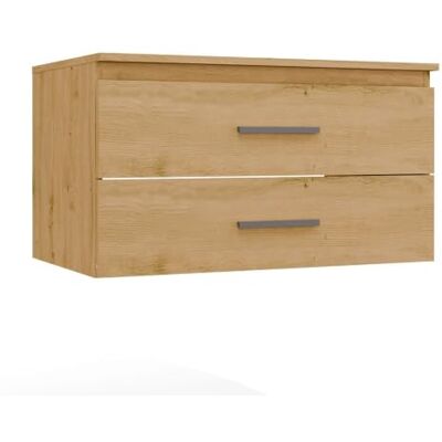 CDF Waschbeckenunterschrank Badschrank Badezimmer 80 cm Eiche Artisan 2 Schubladen, 16 mm Spanplatte, matt, 80x50x45 cm, 2 Jahre Garantie, 23,5 kg Gewicht, modern, schmal, praktisch, platzsparend CDF Waschbeckenunterschrank Badschrank Badezimmer 80 cm Eiche Artisan 2 Schubladen, 16 mm Spanplatte, matt, 80x50x45 cm, 2 Jahre Garantie, 23,5 kg Gewicht, modern, schmal, praktisch, platzsparend