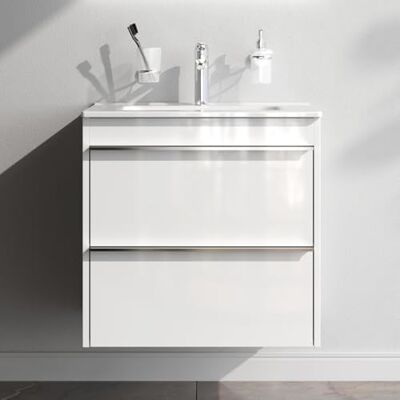 AM.PM Waschbeckenunterschrank Hängend mit Waschbecken Hit 60/58 cm Badmöbel Set für Badezimmer & Gäste-WC, Waschtischunterschrank, 2 Schubladen AM.PM Waschbeckenunterschrank Hängend mit Waschbecken Hit 60/58 cm Badmöbel Set für Badezimmer & Gäste-WC, Waschtischunterschrank, 2 Schubladen