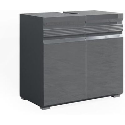 Vicco Waschbeckenunterschrank Fredd, Anthrazit Hochglanz, 60 x 56 cm wandhängend mit zwei variablen Einlegeböden Vicco Waschbeckenunterschrank Fredd, Anthrazit Hochglanz, 60 x 56 cm wandhängend mit zwei variablen Einlegeböden