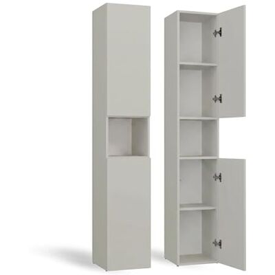 CDF Badezimmerschrank Badschrank Schmal Hoch, ohne Wäschekorb Breite: 31 cm, Badezimmermöbel Aufbewahrungsschrank für kleine Räume Badregal Badmöbel WC Flur Kashmir (beige) 30x31x174 cm CDF Badezimmerschrank Badschrank Schmal Hoch, ohne Wäschekorb Breite: 31 cm, Badezimmermöbel Aufbewahrungsschrank für kleine Räume Badregal Badmöbel WC Flur Kashmir (beige) 30x31x174 cm