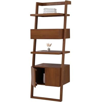 Mendler Teak-Leiterregal HWC-M86 170x60x45cm Badschrank, Badregal, Badezimmer, hochwertiges B-Grade-Teak, (Kernholz, 20-30 Jahre) Mendler Teak-Leiterregal HWC-M86 170x60x45cm Badschrank, Badregal, Badezimmer, hochwertiges B-Grade-Teak, (Kernholz, 20-30 Jahre)
