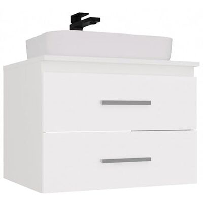 CDF Waschbeckenunterschrank hängend 2 Schubladen Weiß 60 cm Badschrank Badezimmermöbel, Stauraum für Kosmetik und Zubehör, Handtücher, Griffe, glatte Fronten, für den täglichen Gebrauch CDF Waschbeckenunterschrank hängend 2 Schubladen Weiß 60 cm Badschrank Badezimmermöbel, Stauraum für Kosmetik und Zubehör, Handtücher, Griffe, glatte Fronten, für den täglichen Gebrauch