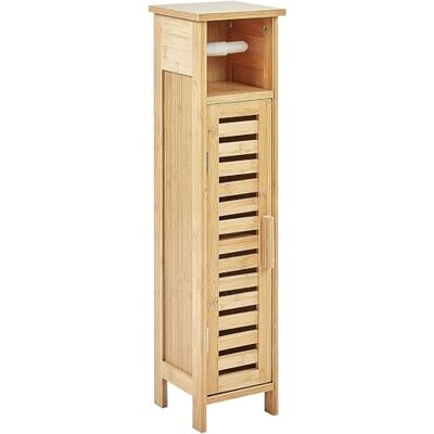 Beliani Badschrank für Toilettenpapier Bambus hellbraun schmal 72 cm hoch Olathe Beliani Badschrank für Toilettenpapier Bambus hellbraun schmal 72 cm hoch Olathe