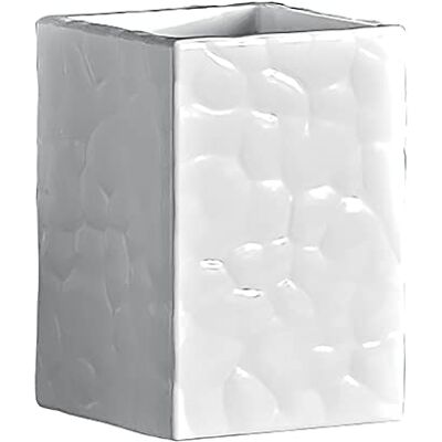 Gedy G-New Martina, weißes Badezimmer, Zahnbürstenhalter aus Keramik, 2 Jahre Garantie, Design R&E, Maße 11 x 7,5 x 7,5 cm, Einheitsgröße Gedy G-New Martina, weißes Badezimmer, Zahnbürstenhalter aus Keramik, 2 Jahre Garantie, Design R&E, Maße 11 x 7,5 x 7,5 cm, Einheitsgröße