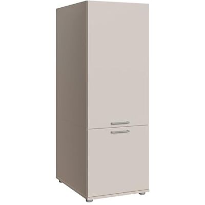 Forte WASHCAB 50, moderner Badezimmerschrank zur Aufbewahrung von Putz- und Waschutensilien, Badezimmer, Kaschmir Beige, 50 cm breit x 143,3 cm hoch x 67,5 cm tief Forte WASHCAB 50, moderner Badezimmerschrank zur Aufbewahrung von Putz- und Waschutensilien, Badezimmer, Kaschmir Beige, 50 cm breit x 143,3 cm hoch x 67,5 cm tief