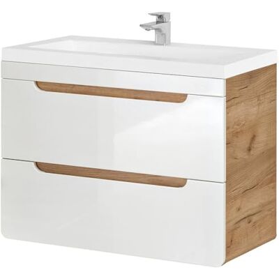 LUTON - LUTON-56 - Weiß - Waschtischunterschrank LUTON - LUTON-56 - Weiß - Waschtischunterschrank
