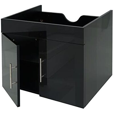 Mendler Waschbeckenunterschrank HWC-D16 FSC® Hochglanz 60cm schwarz Waschtischunterschrank, Waschtisch, Unterschrank, Badmöbel Mendler Waschbeckenunterschrank HWC-D16 FSC® Hochglanz 60cm schwarz Waschtischunterschrank, Waschtisch, Unterschrank, Badmöbel