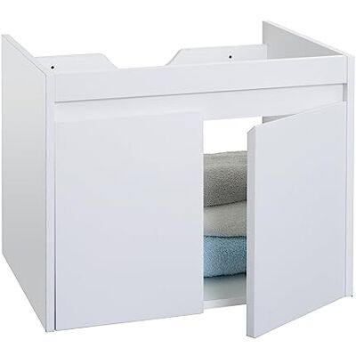 Mendler Waschbeckenunterschrank HWC-L86AM 48x59x46cm weiß Badezimmer, Waschtisch, Unterschrank, MVG, Melamin, 2 Türen Mendler Waschbeckenunterschrank HWC-L86AM 48x59x46cm weiß Badezimmer, Waschtisch, Unterschrank, MVG, Melamin, 2 Türen