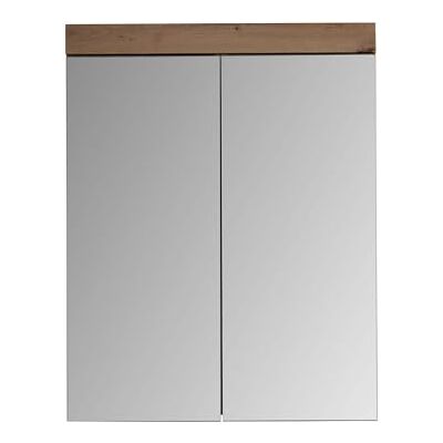 trendteam smart living Amanda Spiegelschrank Weiß Hochglanz/Eiche moderner Badspiegel mit 3 Fächern (BxHxT) 60 x 77 x 17 cm 2 Einlegeböden Kratzfest trendteam smart living Amanda Spiegelschrank Weiß Hochglanz/Eiche moderner Badspiegel mit 3 Fächern (BxHxT) 60 x 77 x 17 cm 2 Einlegeböden Kratzfest