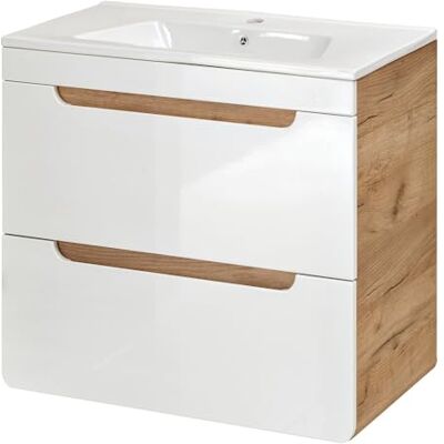LUTON - LUTON-56 - 61 cm Ceramic basin - Wotan Oak Nb. - Bathroom vanity LUTON - LUTON-56 - 61 cm Ceramic basin - Wotan Oak Nb. - Bathroom vanity