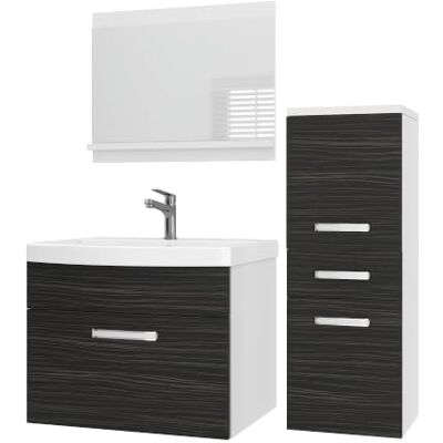 B BELINI GROUP Belini PRIM2 Waschbeckenunterschrank Badschrank 90cm Makassar Eiche Badmöbel-Set in Makassar Eiche, wandhängende Montage, Soft-Close-Mechanismus, FSC-Holzwerkstoff, inkl. Waschbecken & Spiegel B BELINI GROUP Belini PRIM2 Waschbeckenunterschrank Badschrank 90cm Makassar Eiche Badmöbel-Set in Makassar Eiche, wandhängende Montage, Soft-Close-Mechanismus, FSC-Holzwerkstoff, inkl. Waschbecken & Spiegel