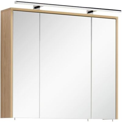 Schildmeyer Mali Spiegelschrank, Eiche hell, 151436, 83,3 x 16,1 x 75,8 cm Integrierte Steckdose, Verstellbare Glasböden, Soft-Close-Scharniere Schildmeyer Mali Spiegelschrank, Eiche hell, 151436, 83,3 x 16,1 x 75,8 cm Integrierte Steckdose, Verstellbare Glasböden, Soft-Close-Scharniere