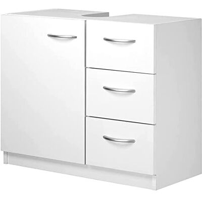 BAKAJI Waschbeckenunterschrank, Holzwerkstoff, Weiß, 30x63x54 cm BAKAJI Waschbeckenunterschrank, Holzwerkstoff, Weiß, 30x63x54 cm