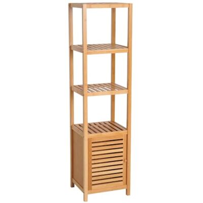 HOMCOM Badezimmerschrank schmal, 3 offene Fächer, 36 x 33 x 140 cm Natur Hochschrank Toilettenschrank, Badschrank Bambus, für kleine Räume, Wohnzimmer, Badezimmer HOMCOM Badezimmerschrank schmal, 3 offene Fächer, 36 x 33 x 140 cm Natur Hochschrank Toilettenschrank, Badschrank Bambus, für kleine Räume, Wohnzimmer, Badezimmer