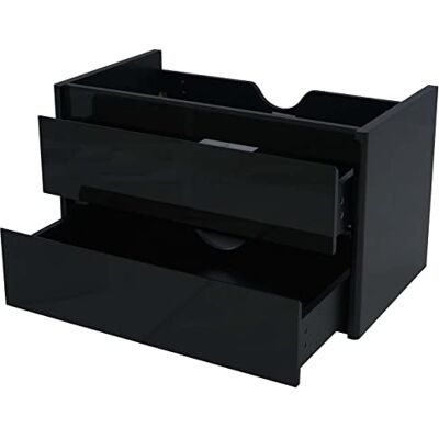 Mendler Waschbeckenunterschrank HWC-B19, Hochglanz 50x80cm schwarz Waschtischunterschrank, Waschtisch, Badezimmer, Soft-Close Mendler Waschbeckenunterschrank HWC-B19, Hochglanz 50x80cm schwarz Waschtischunterschrank, Waschtisch, Badezimmer, Soft-Close