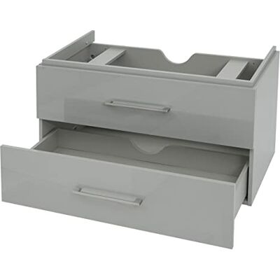 Mendler Premium Waschbeckenunterschrank HWC-D16 Hochglanz 90cm grau Waschtischunterschrank, Waschtisch, Badmöbel Mendler Premium Waschbeckenunterschrank HWC-D16 Hochglanz 90cm grau Waschtischunterschrank, Waschtisch, Badmöbel