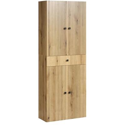 trendteam smart living Hochschrank PureBliss Evoke Eiche · B 70 x H 186 cm B 70 x H 186 x T 31 cm · feuchtraumgeeignet · Metallgriffe · 4 Türen, 1 Schublade, 4 Einlegeböden trendteam smart living Hochschrank PureBliss Evoke Eiche · B 70 x H 186 cm B 70 x H 186 x T 31 cm · feuchtraumgeeignet · Metallgriffe · 4 Türen, 1 Schublade, 4 Einlegeböden