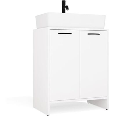 CDF Unterschrank Waschbeckenunterschrank mit Türen Badunterschrank Modern Badezimmerschrank Badmöbel Schrank für Badezimmer Platzsparend Badschrank unter Waschbecken 60 cm Breit Weiß CDF Unterschrank Waschbeckenunterschrank mit Türen Badunterschrank Modern Badezimmerschrank Badmöbel Schrank für Badezimmer Platzsparend Badschrank unter Waschbecken 60 cm Breit Weiß
