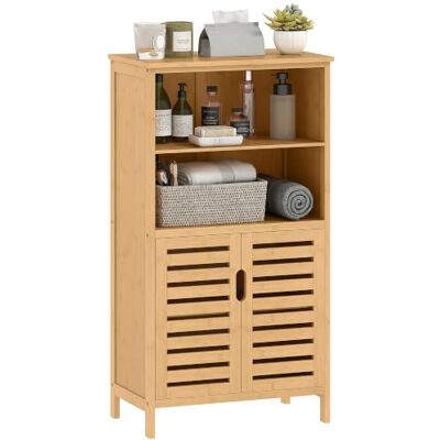 Kleankin - Bambus - Natur - 50x29x92 cm - Badezimmerschrank Kleankin - Bambus - Natur - 50x29x92 cm - Badezimmerschrank