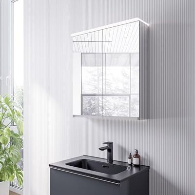 Bernstein LED-Spiegelschrank VARO 60cm – Waschtischbeleuchtung, Innenverspiegelung, Steckdose, Soft-Close-Funktion, Getönte Glaseinlegeböden, Wandmontage – Moderne Badezimmerbeleuchtung & Badspiegel Bernstein LED-Spiegelschrank VARO 60cm – Waschtischbeleuchtung, Innenverspiegelung, Steckdose, Soft-Close-Funktion, Getönte Glaseinlegeböden, Wandmontage – Moderne Badezimmerbeleuchtung & Badspiegel