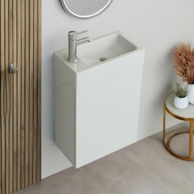 Jet-Line ® Badmöbel Set Aarau Waschbecken mit Unterschrank weiß Hochglanz Badset 40 cm Breit Gäste WC Jet-Line ® Badmöbel Set Aarau Waschbecken mit Unterschrank weiß Hochglanz Badset 40 cm Breit Gäste WC