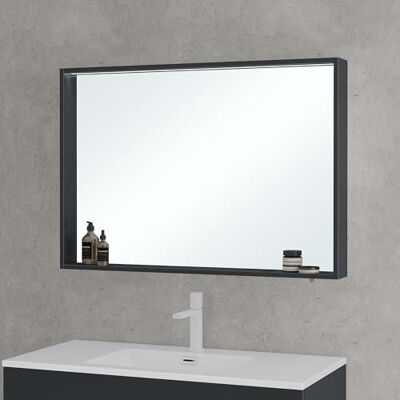 Mai & Mai Spiegelschrank Bad mit Beleuchtung Hängeschrank 100x12x70 cm Badezimmerschrank Badezimmerspiegel Anthrazit matt, 5mm Kupferfreier HD Silber-Spiegel, Spiegelschrank-01 Mai & Mai Spiegelschrank Bad mit Beleuchtung Hängeschrank 100x12x70 cm Badezimmerschrank Badezimmerspiegel Anthrazit matt, 5mm Kupferfreier HD Silber-Spiegel, Spiegelschrank-01