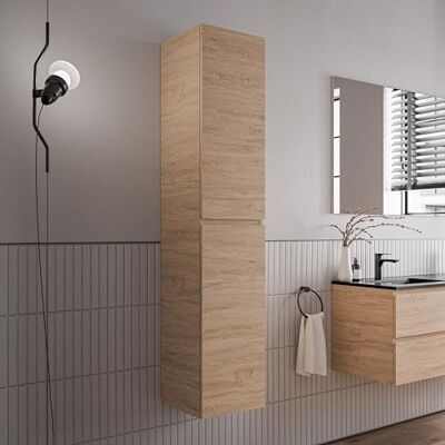 Bernstein Hochschrank AVA 35 x 35 x 170 cm, Seitenschrank in Eiche honiggold, 2 Türen, 5 Einlegeböden, Soft-Close, Griffmulde, Badschrank Wandhängend, 5 Jahre Garantie Bernstein Hochschrank AVA 35 x 35 x 170 cm, Seitenschrank in Eiche honiggold, 2 Türen, 5 Einlegeböden, Soft-Close, Griffmulde, Badschrank Wandhängend, 5 Jahre Garantie