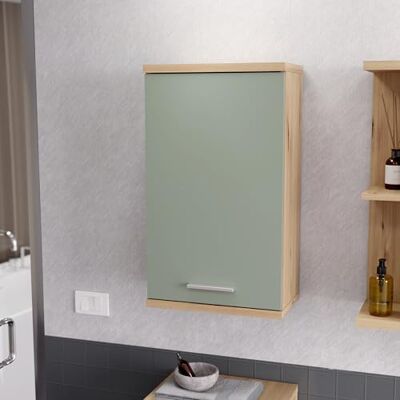 Forte Champ Badschrank 40, moderner Hängeschrank mit 1 Tür, Badezimmerschrank, Holzwerkstoff, Artisan Eiche Holzwerkstoff mit Salbei, 40,1 cm breit x 68,8 cm hoch x 23,2 cm tief Forte Champ Badschrank 40, moderner Hängeschrank mit 1 Tür, Badezimmerschrank, Holzwerkstoff, Artisan Eiche Holzwerkstoff mit Salbei, 40,1 cm breit x 68,8 cm hoch x 23,2 cm tief