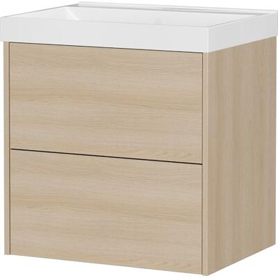 GERMANIA DIE MÖBELMACHER Germania Waschtisch inkl. Becken 9080-653 GW-BODERA, in grifflosem Design mit Push-to-Open Technik, in Lindberg-Eiche, 61 x 65 x 46 cm (BxHxT) GERMANIA DIE MÖBELMACHER Germania Waschtisch inkl. Becken 9080-653 GW-BODERA, in grifflosem Design mit Push-to-Open Technik, in Lindberg-Eiche, 61 x 65 x 46 cm (BxHxT)