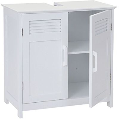 Mendler Waschbeckenunterschrank HWC-A85 60x60x30cm weiß Badschrank Mendler Waschbeckenunterschrank HWC-A85 60x60x30cm weiß Badschrank