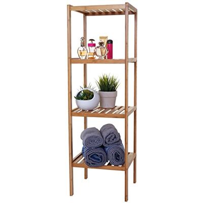 Mendler Badregal HWC-B18, Standregal, Bambus 110x34x33cm Badezimmer, Badschrank Mendler Badregal HWC-B18, Standregal, Bambus 110x34x33cm Badezimmer, Badschrank