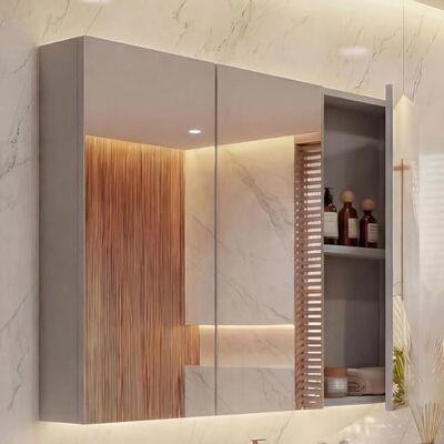 Mendler Spiegelschrank HWC-B19b 70x80x16cm grau Badschrank, Hängeschrank, 6 Regalböden, Hochglanz, FSC®-Zertifiziert Mendler Spiegelschrank HWC-B19b 70x80x16cm grau Badschrank, Hängeschrank, 6 Regalböden, Hochglanz, FSC®-Zertifiziert