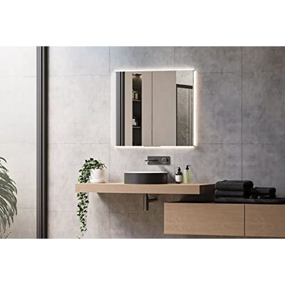 Bernstein LED Einbau-Spiegelschrank UP7012 80 cm aus Aluminium mit dimmbarer LED-Beleuchtung, Sensorschalter, Doppelsteckdose und verspiegelten Türen zur Unterputzmontage Bernstein LED Einbau-Spiegelschrank UP7012 80 cm aus Aluminium mit dimmbarer LED-Beleuchtung, Sensorschalter, Doppelsteckdose und verspiegelten Türen zur Unterputzmontage